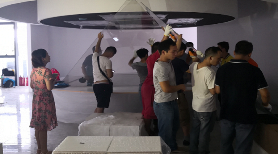 深圳湾畔大众展厅360幻影成像